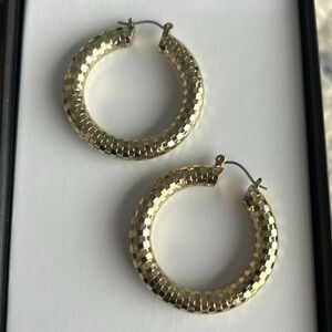 Gold plated hoop earrings